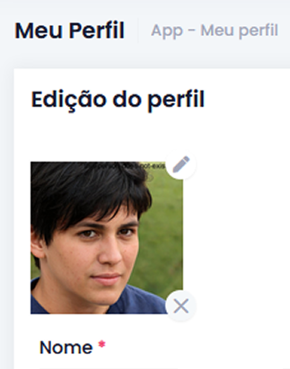 Cancelar alteração da foto de perfil