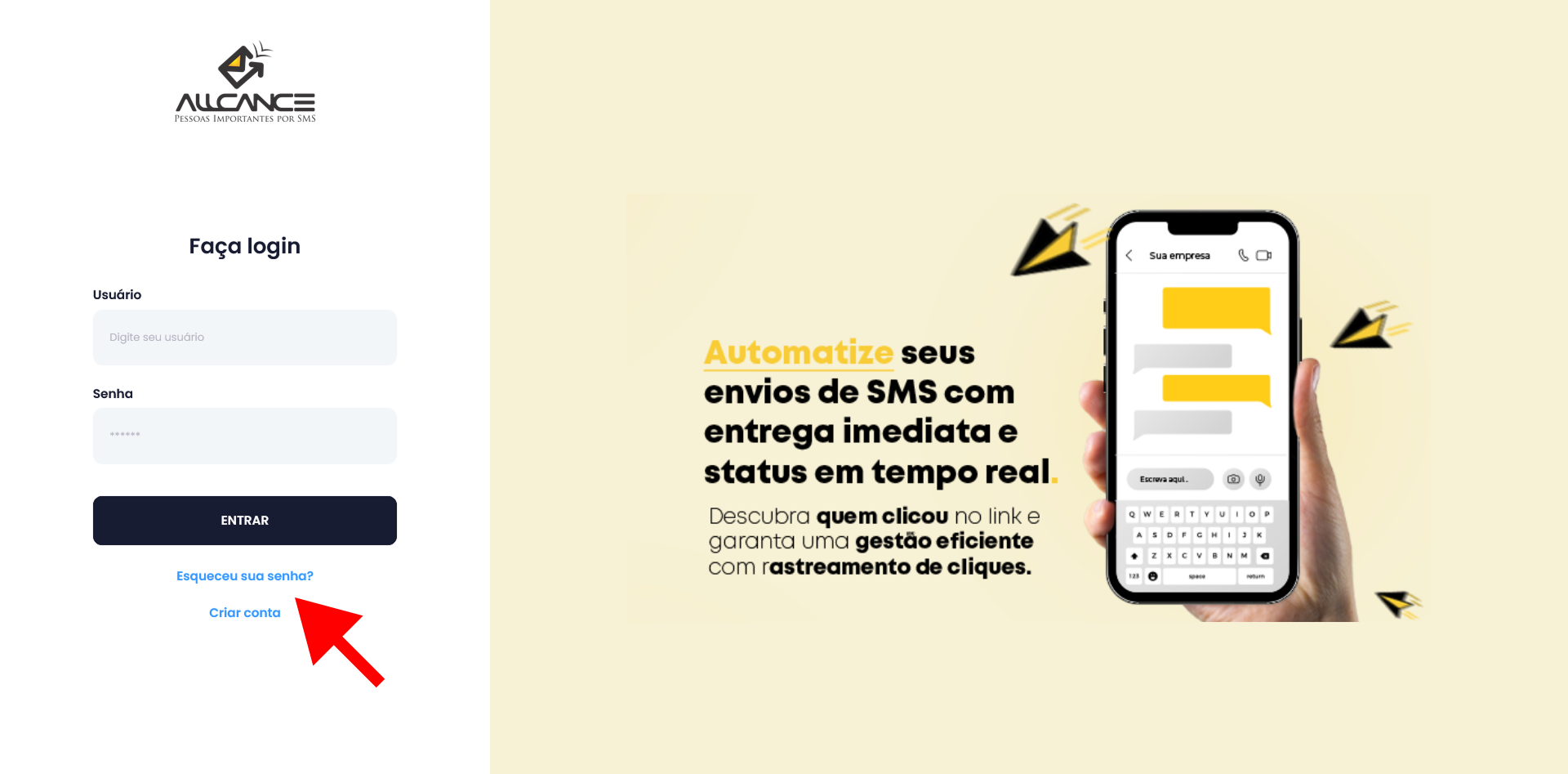 Tela de login